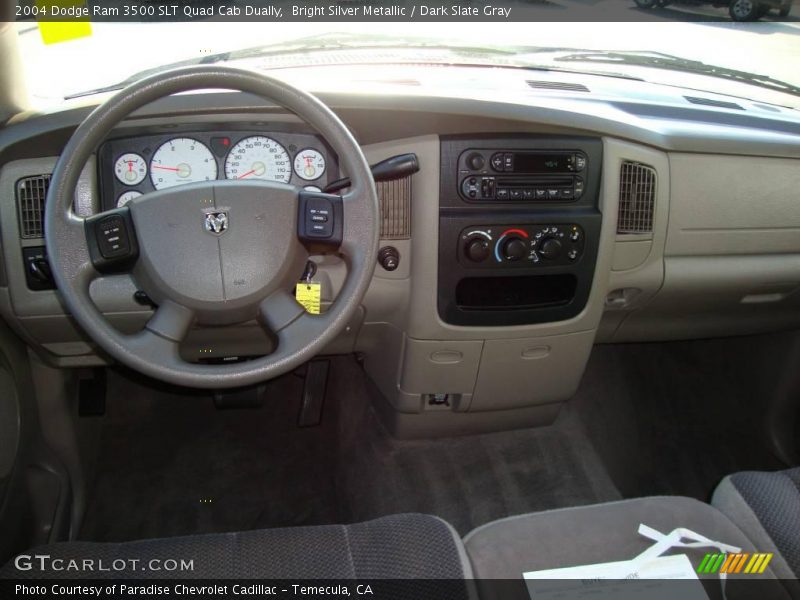 Bright Silver Metallic / Dark Slate Gray 2004 Dodge Ram 3500 SLT Quad Cab Dually