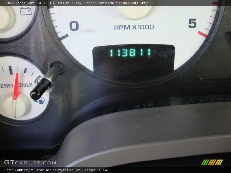 Bright Silver Metallic / Dark Slate Gray 2004 Dodge Ram 3500 SLT Quad Cab Dually