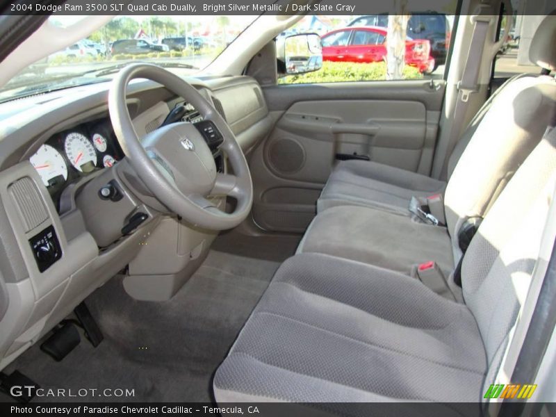 Bright Silver Metallic / Dark Slate Gray 2004 Dodge Ram 3500 SLT Quad Cab Dually