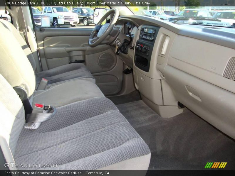 Bright Silver Metallic / Dark Slate Gray 2004 Dodge Ram 3500 SLT Quad Cab Dually