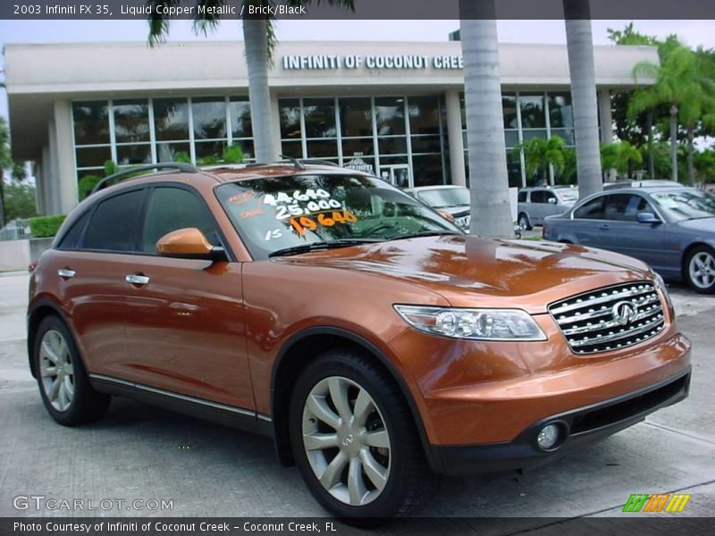 Liquid Copper Metallic / Brick/Black 2003 Infiniti FX 35