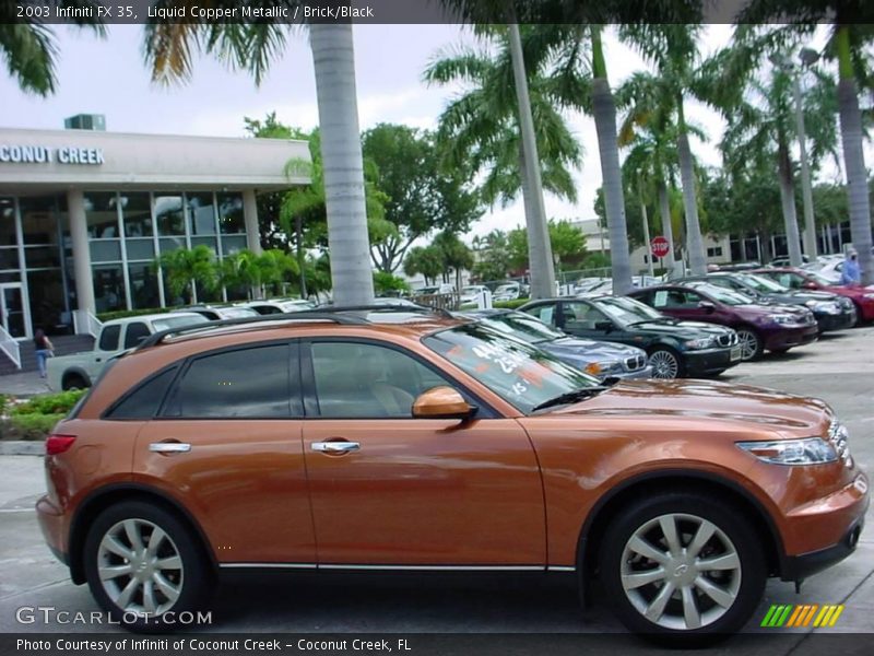 Liquid Copper Metallic / Brick/Black 2003 Infiniti FX 35