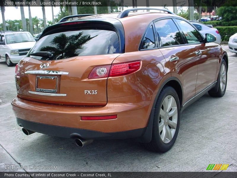 Liquid Copper Metallic / Brick/Black 2003 Infiniti FX 35
