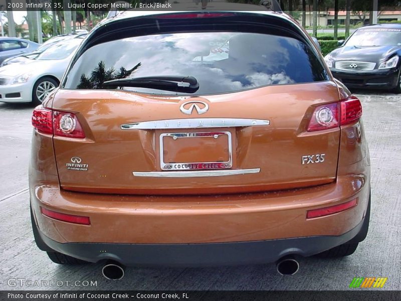 Liquid Copper Metallic / Brick/Black 2003 Infiniti FX 35