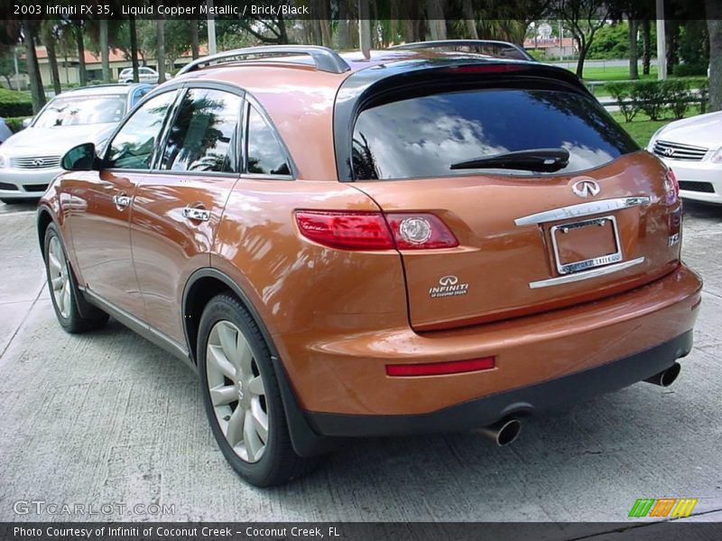 Liquid Copper Metallic / Brick/Black 2003 Infiniti FX 35