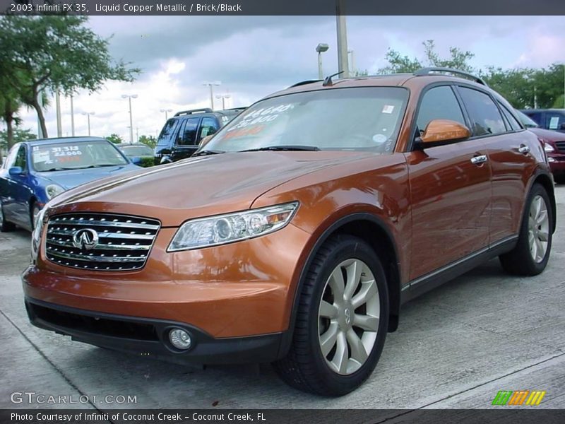 Liquid Copper Metallic / Brick/Black 2003 Infiniti FX 35