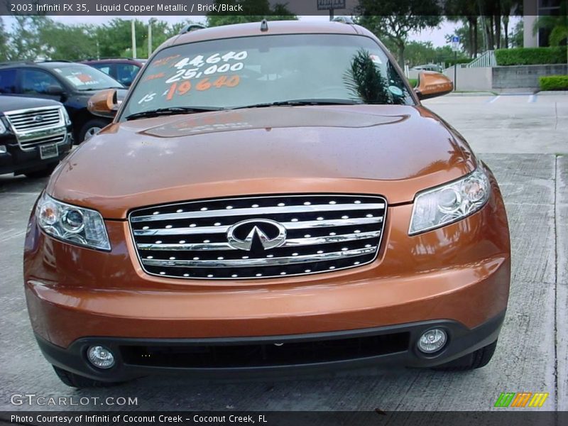 Liquid Copper Metallic / Brick/Black 2003 Infiniti FX 35