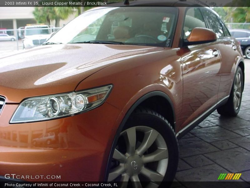 Liquid Copper Metallic / Brick/Black 2003 Infiniti FX 35