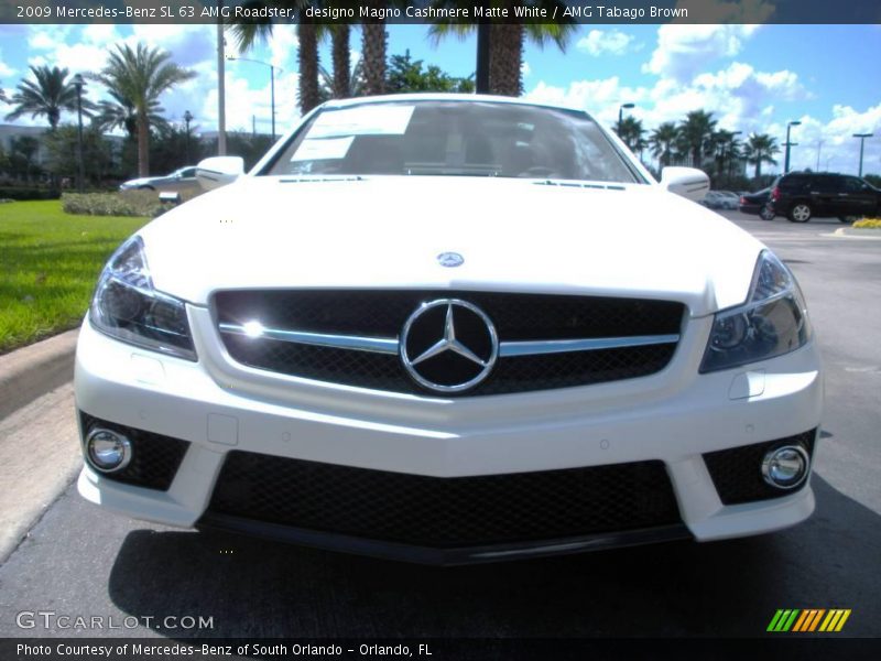 designo Magno Cashmere Matte White / AMG Tabago Brown 2009 Mercedes-Benz SL 63 AMG Roadster