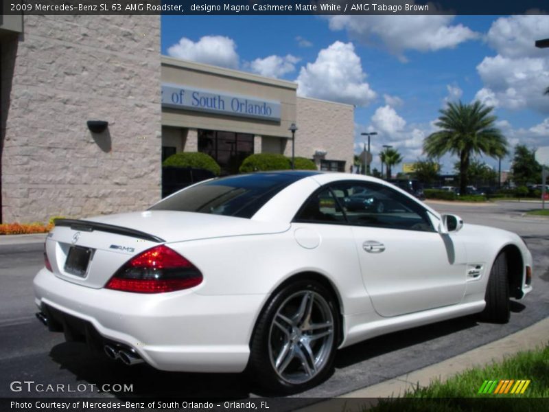 designo Magno Cashmere Matte White / AMG Tabago Brown 2009 Mercedes-Benz SL 63 AMG Roadster