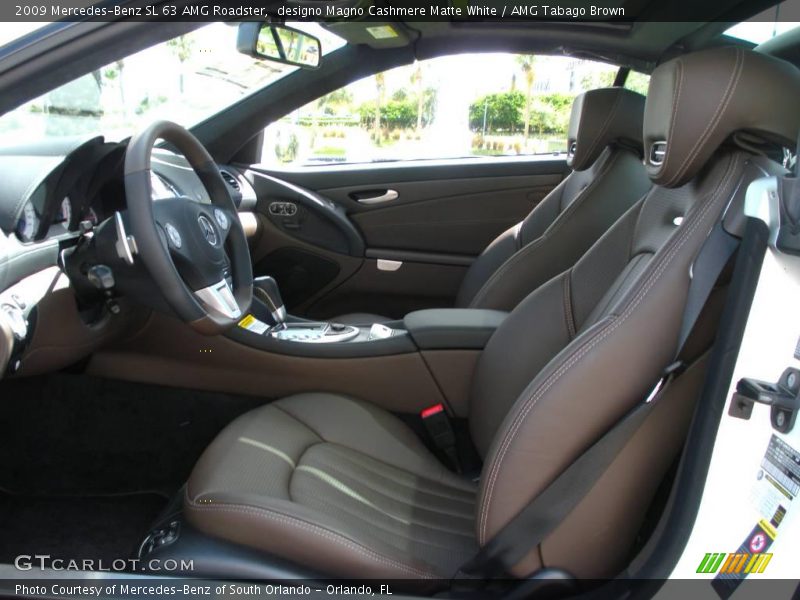 designo Magno Cashmere Matte White / AMG Tabago Brown 2009 Mercedes-Benz SL 63 AMG Roadster