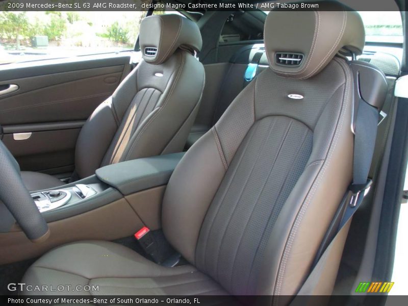 designo Magno Cashmere Matte White / AMG Tabago Brown 2009 Mercedes-Benz SL 63 AMG Roadster