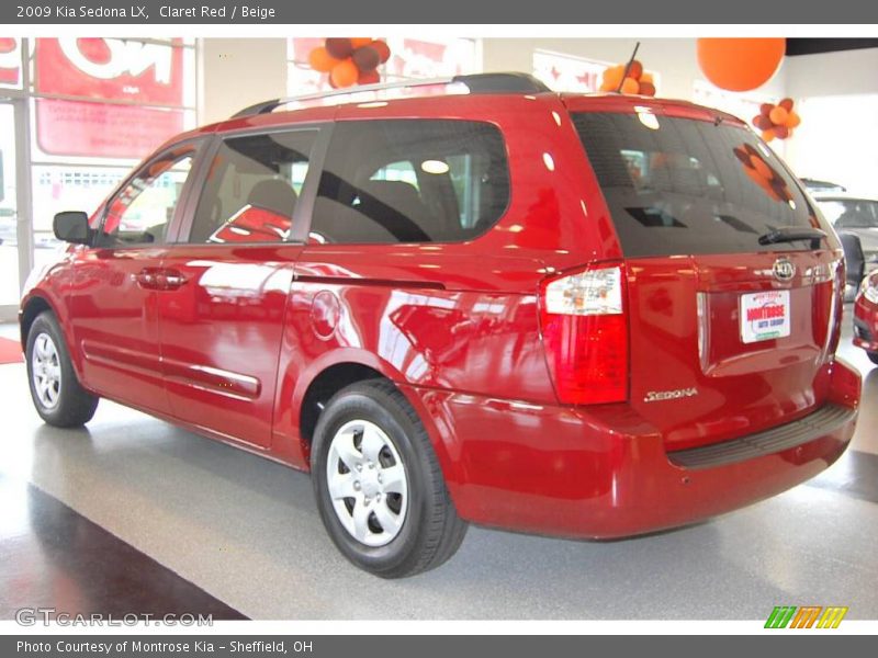 Claret Red / Beige 2009 Kia Sedona LX