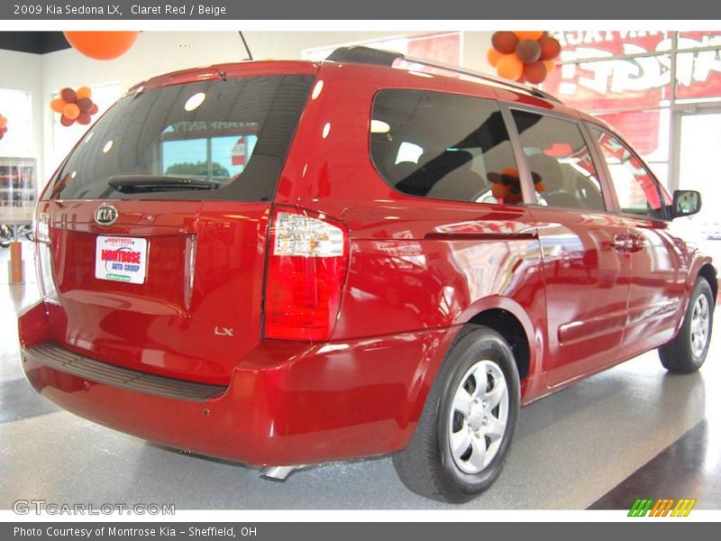 Claret Red / Beige 2009 Kia Sedona LX