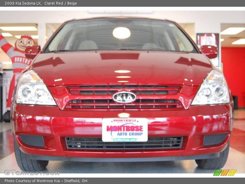 Claret Red / Beige 2009 Kia Sedona LX