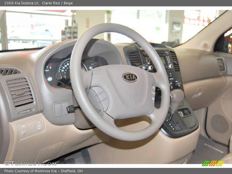 Claret Red / Beige 2009 Kia Sedona LX