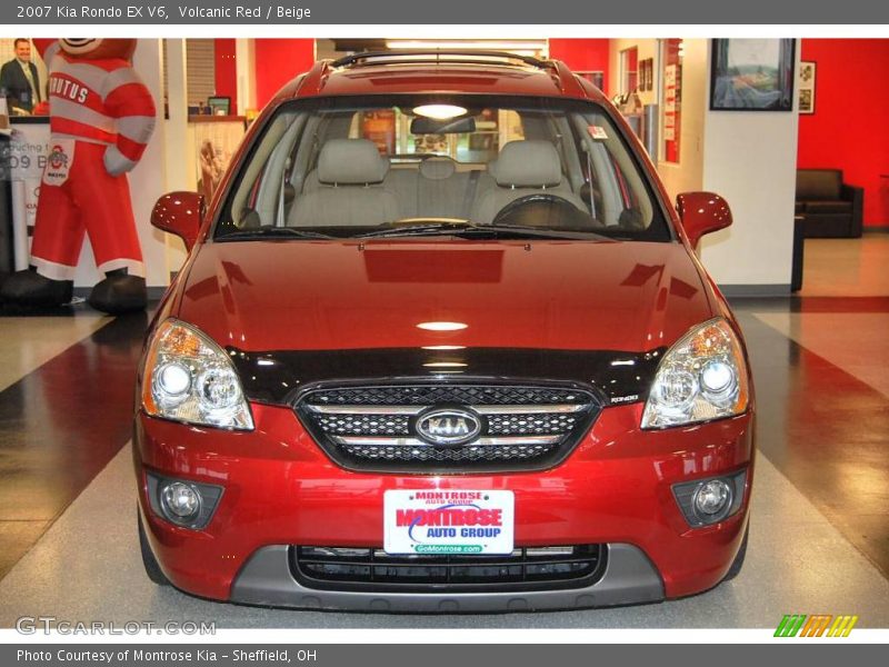 Volcanic Red / Beige 2007 Kia Rondo EX V6