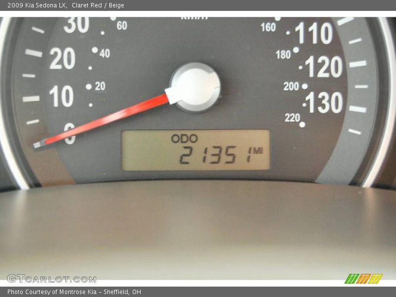 Claret Red / Beige 2009 Kia Sedona LX