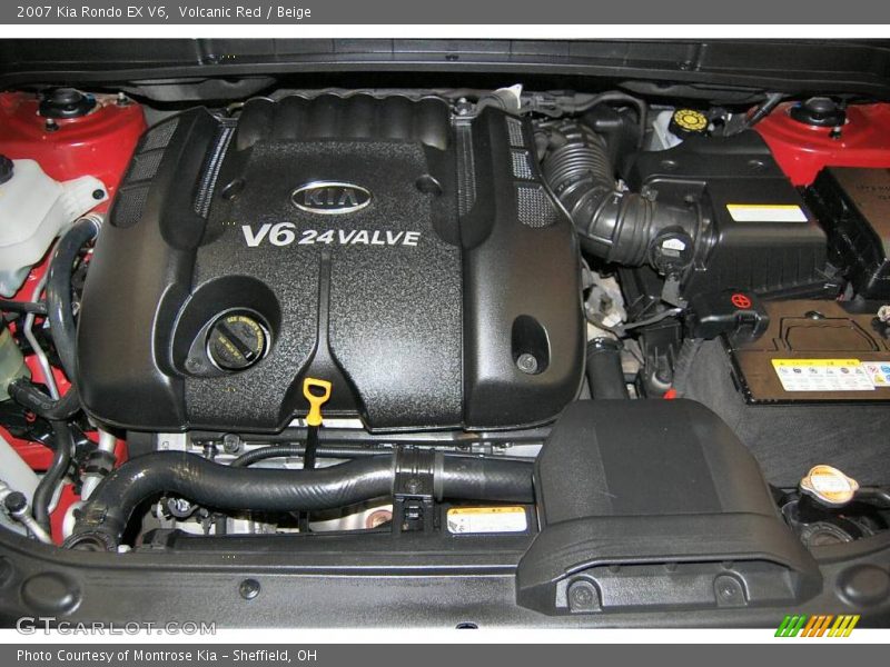 Volcanic Red / Beige 2007 Kia Rondo EX V6