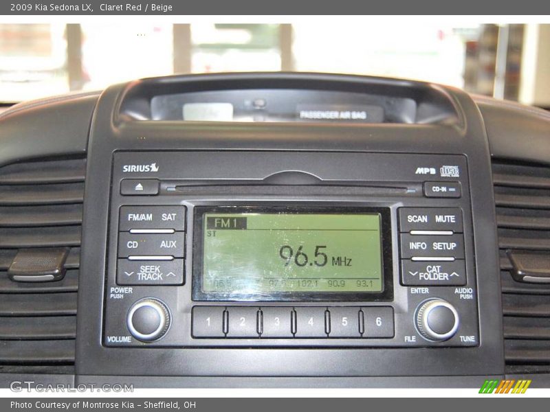 Claret Red / Beige 2009 Kia Sedona LX