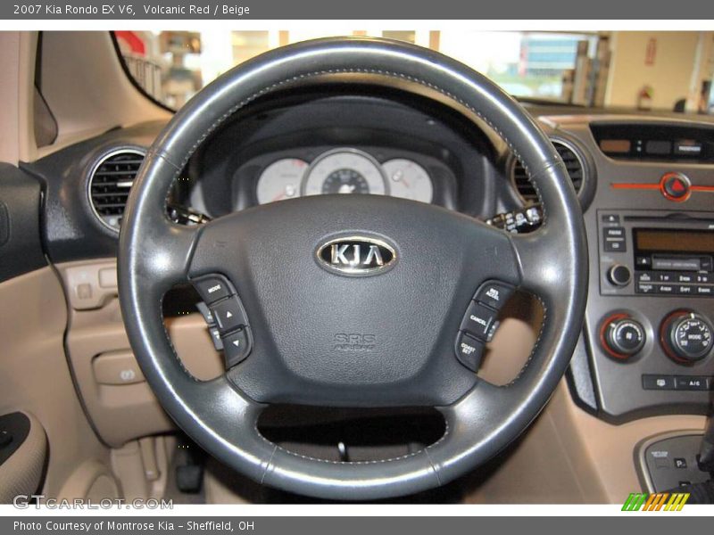 Volcanic Red / Beige 2007 Kia Rondo EX V6