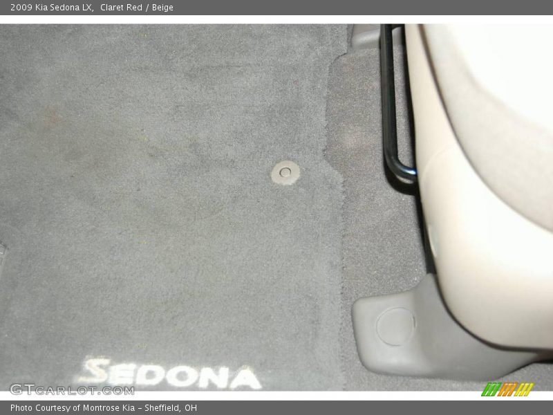 Claret Red / Beige 2009 Kia Sedona LX