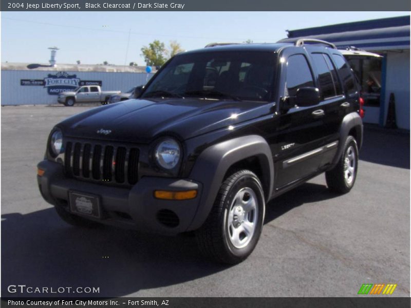 Black Clearcoat / Dark Slate Gray 2004 Jeep Liberty Sport