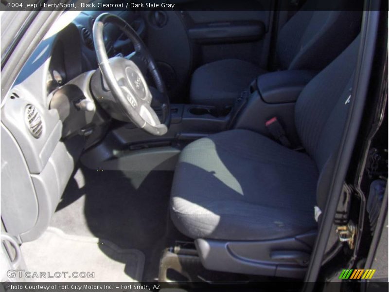 Black Clearcoat / Dark Slate Gray 2004 Jeep Liberty Sport