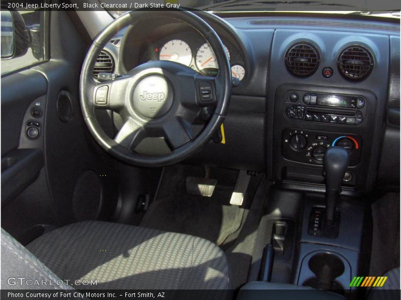 Black Clearcoat / Dark Slate Gray 2004 Jeep Liberty Sport