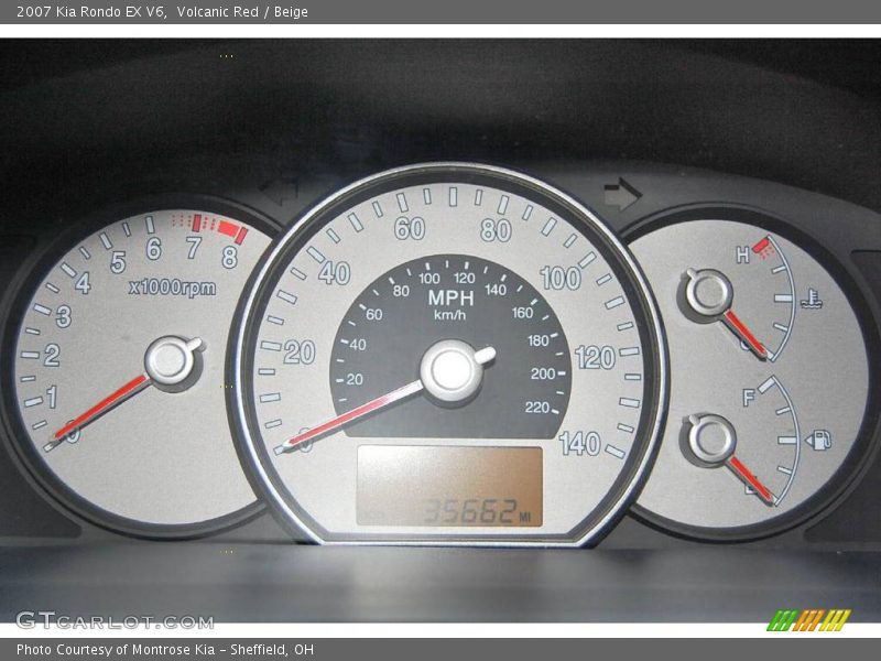 Volcanic Red / Beige 2007 Kia Rondo EX V6