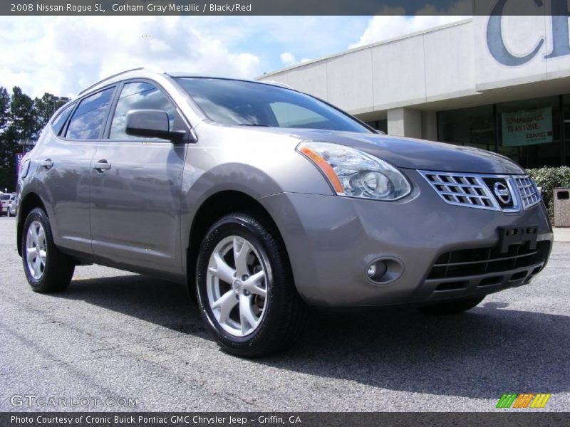 Gotham Gray Metallic / Black/Red 2008 Nissan Rogue SL