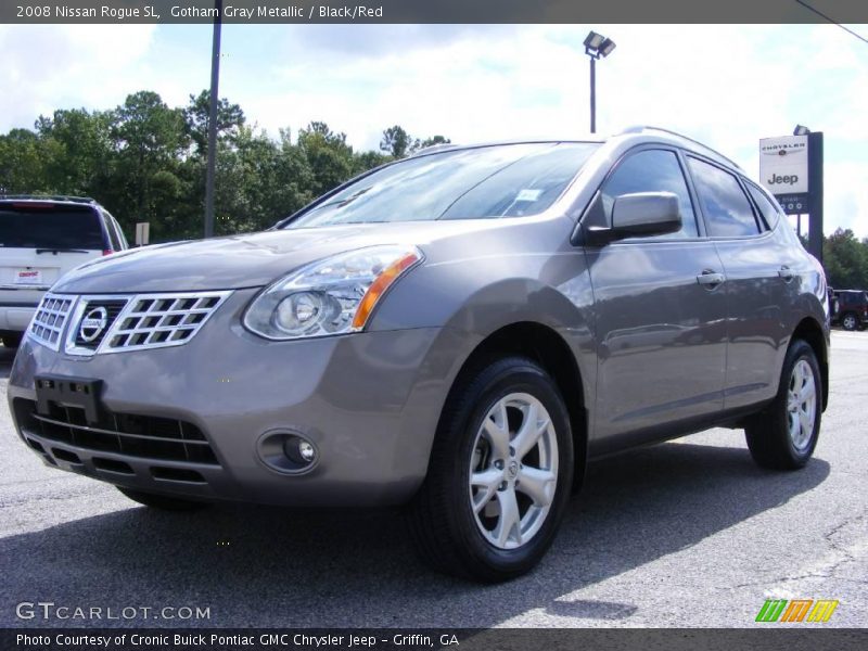 Gotham Gray Metallic / Black/Red 2008 Nissan Rogue SL