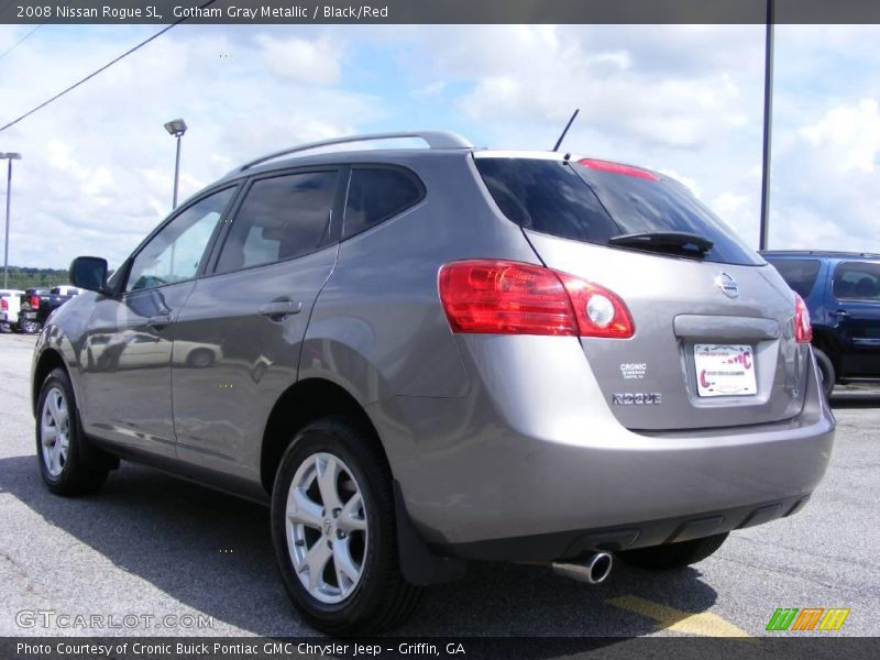 Gotham Gray Metallic / Black/Red 2008 Nissan Rogue SL