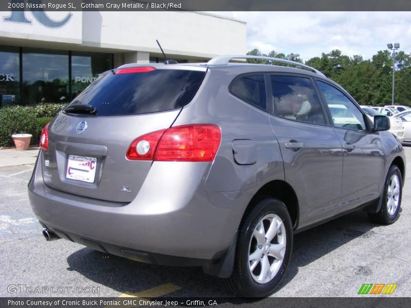 Gotham Gray Metallic / Black/Red 2008 Nissan Rogue SL