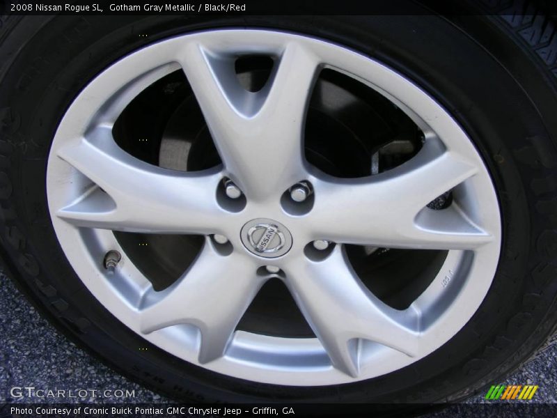 Gotham Gray Metallic / Black/Red 2008 Nissan Rogue SL