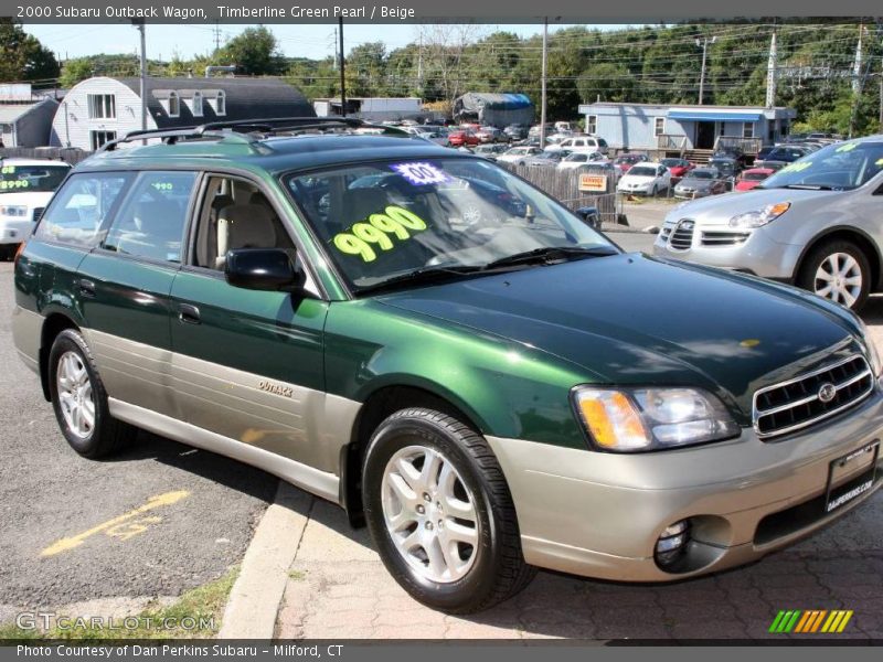 Timberline Green Pearl / Beige 2000 Subaru Outback Wagon