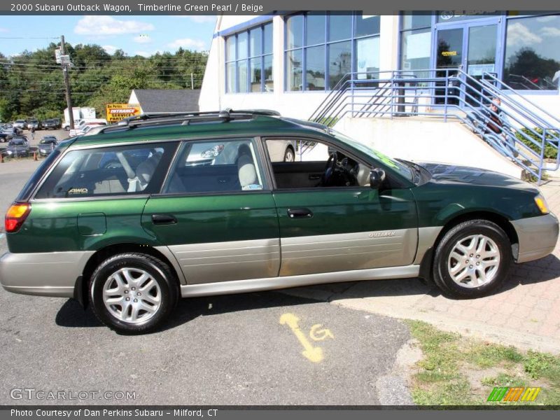 Timberline Green Pearl / Beige 2000 Subaru Outback Wagon