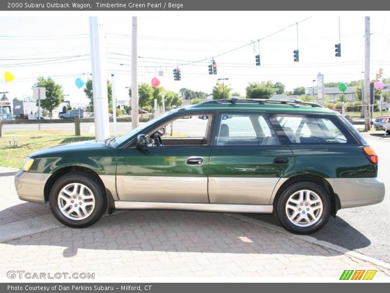 Timberline Green Pearl / Beige 2000 Subaru Outback Wagon