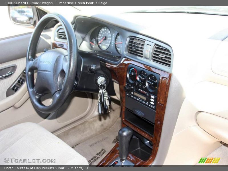 Timberline Green Pearl / Beige 2000 Subaru Outback Wagon