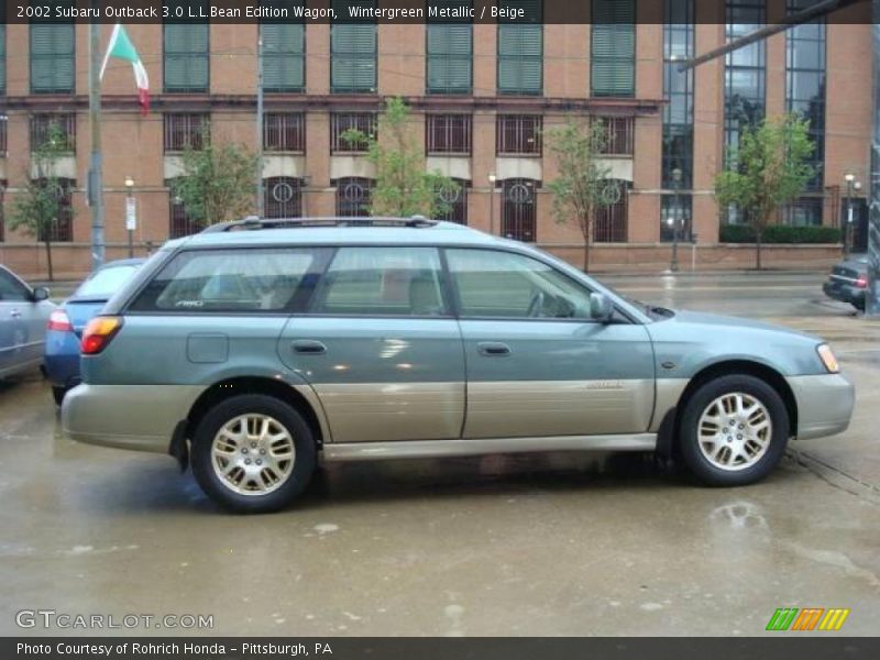 Wintergreen Metallic / Beige 2002 Subaru Outback 3.0 L.L.Bean Edition Wagon