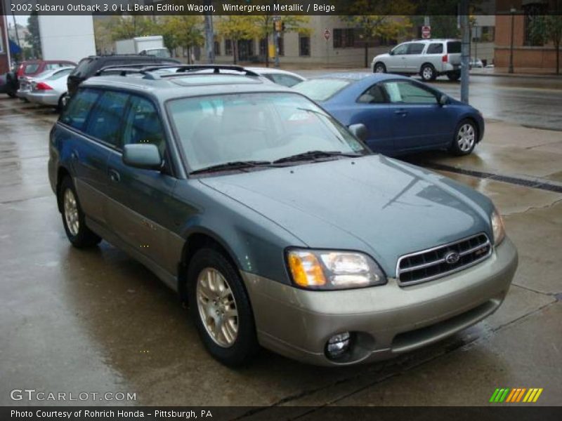 Wintergreen Metallic / Beige 2002 Subaru Outback 3.0 L.L.Bean Edition Wagon