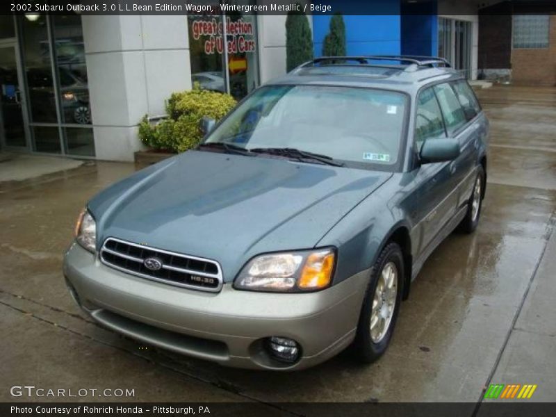 Wintergreen Metallic / Beige 2002 Subaru Outback 3.0 L.L.Bean Edition Wagon
