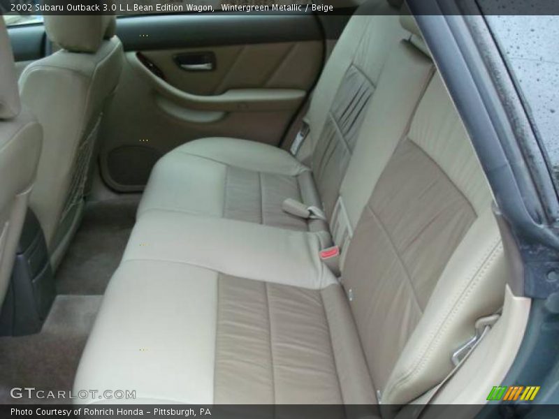 Wintergreen Metallic / Beige 2002 Subaru Outback 3.0 L.L.Bean Edition Wagon