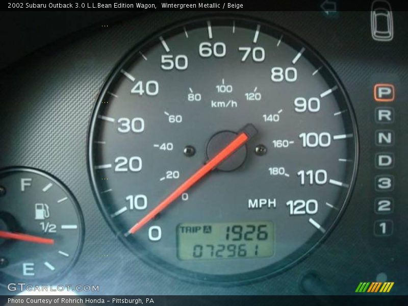 Wintergreen Metallic / Beige 2002 Subaru Outback 3.0 L.L.Bean Edition Wagon