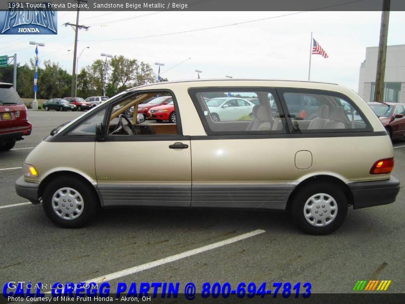 Sandstone Beige Metallic / Beige 1991 Toyota Previa Deluxe