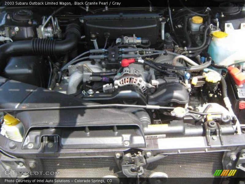 Black Granite Pearl / Gray 2003 Subaru Outback Limited Wagon