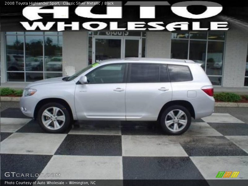 Classic Silver Metallic / Black 2008 Toyota Highlander Sport