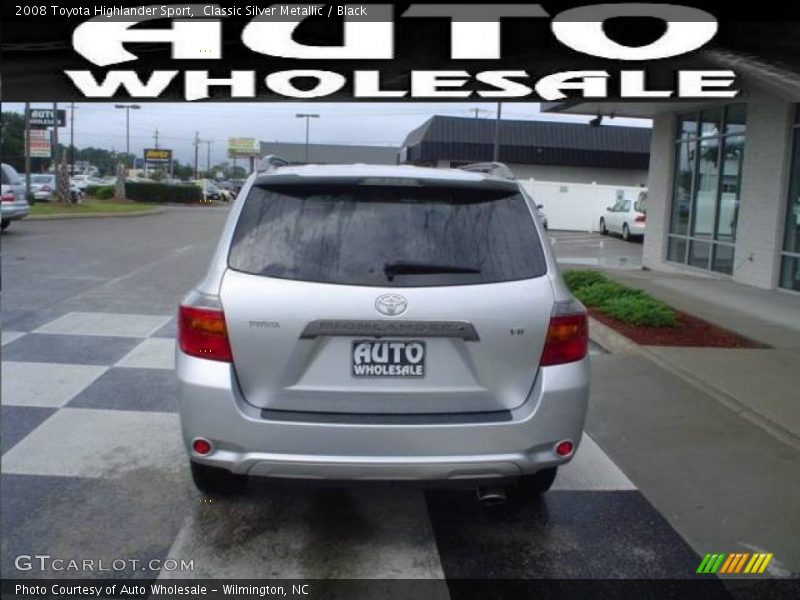 Classic Silver Metallic / Black 2008 Toyota Highlander Sport