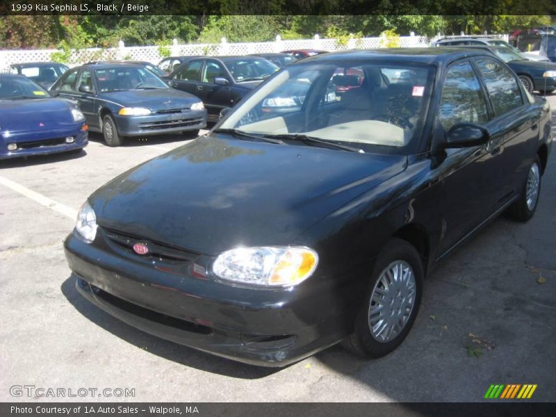 Black / Beige 1999 Kia Sephia LS