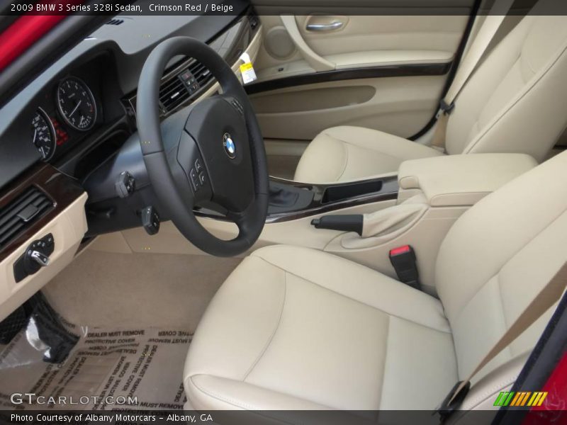 Crimson Red / Beige 2009 BMW 3 Series 328i Sedan